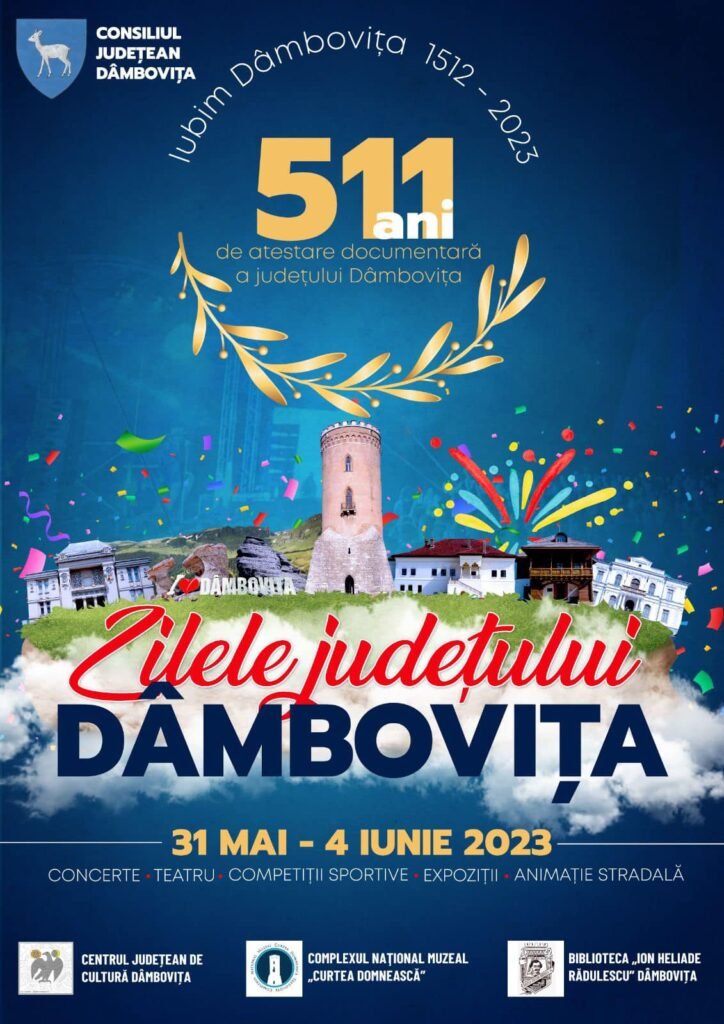 PROGRAM: Zilele Județului Dâmbovița / 31 mai – 4 iunie 2023