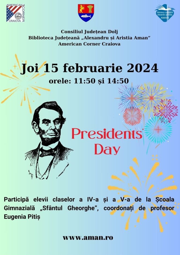 Eveniment dedicat lui Abraham Lincoln la Biblioteca Aman de Ziua Lecturii!