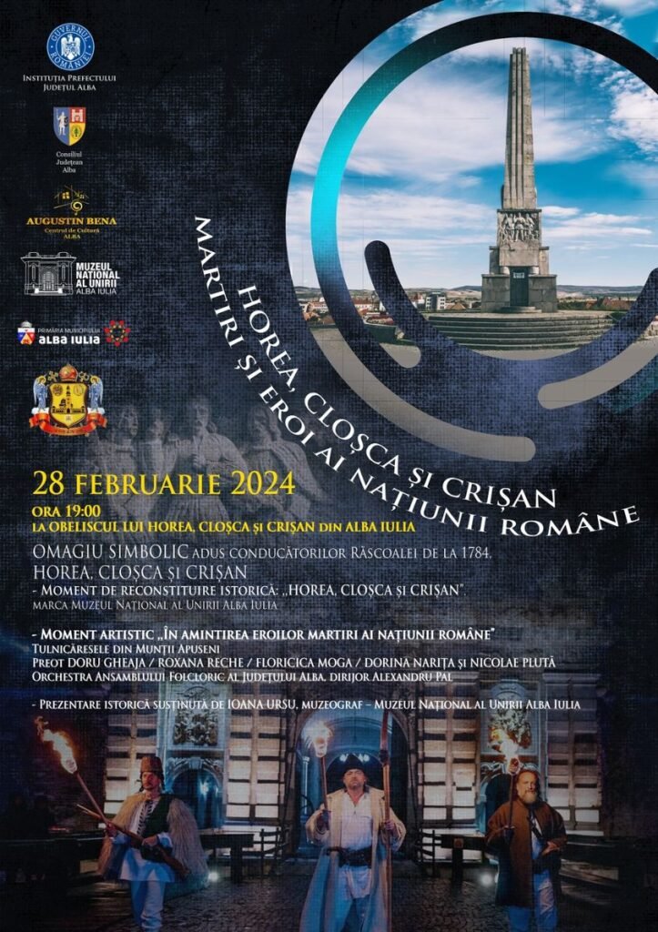 Omagiu lui Horea, Cloșca și Crișan la Alba Iulia! Vezi programul!