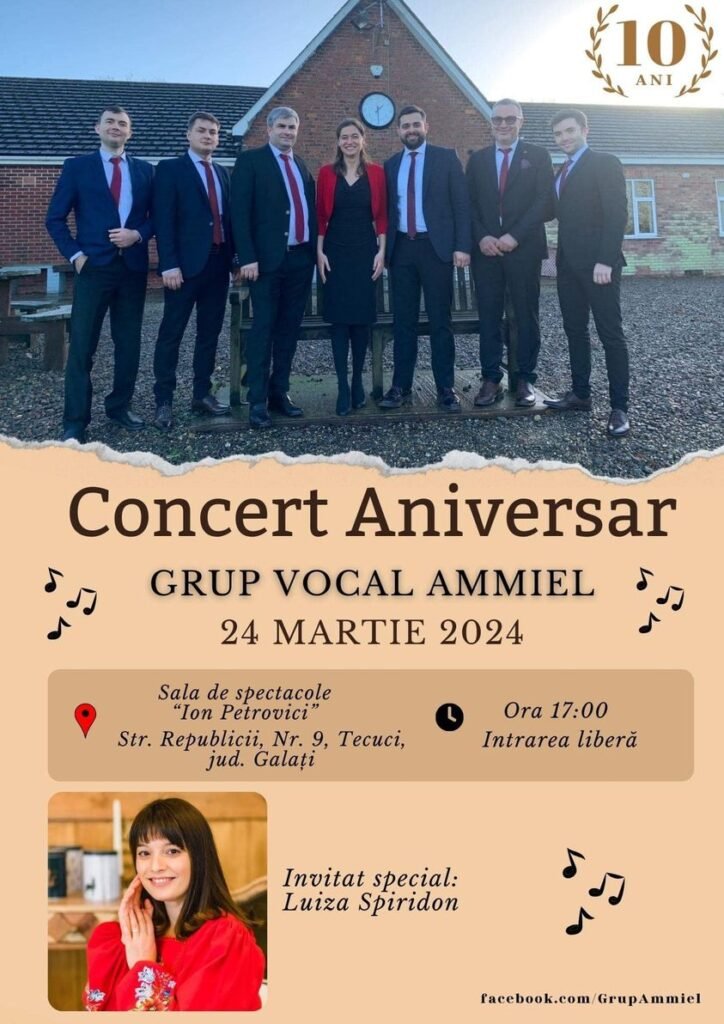 Concert Ammiel la Tecuci! Vezi programul!