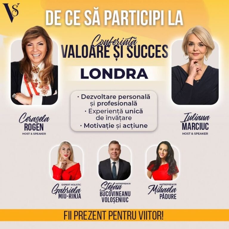 Cerasela Rogen – eveniment la Londra pe 28 aprilie! Vezi programul!
