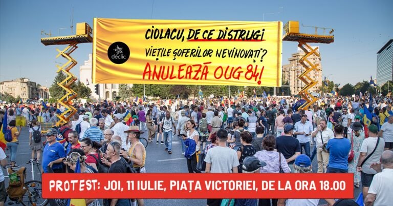 Declic, protest la București pe OUG 84, la 11 iulie 2024!
