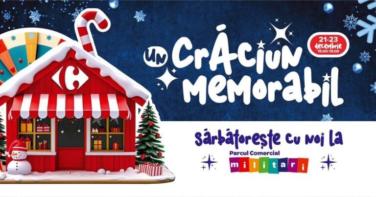 Parcul Comercial Militari – Târg de Crăciun, 21-23 decembrie 2024!