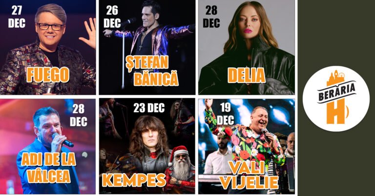 Programul evenimentelor de la Berăria H în perioada 22 decembrie – 31 decembrie 2024