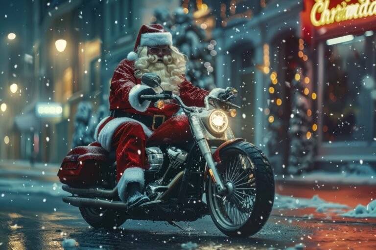 VIDEO: Moş Crăciun pe două roţi! Peste 500 de motociclişti au făcut spectacol pe străzile Madridului pentru copiii sărmani